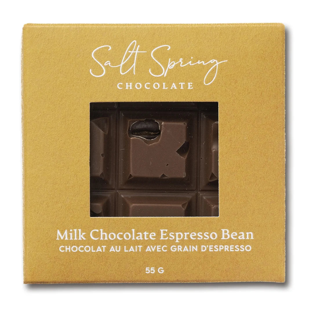 Salt Spring Chocolate - Milk Chocolate Espresso Bean Peekaboo Bar