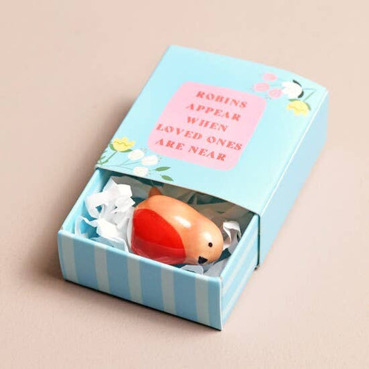 Tiny Matchbox Ceramic Tokens: Robin