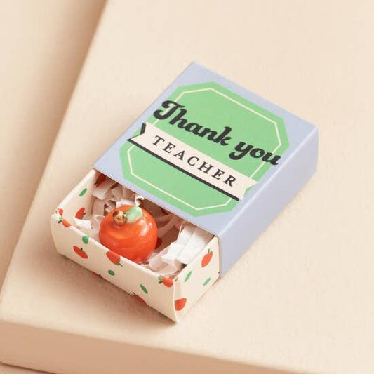 Tiny Matchbox Ceramic Tokens: Apple
