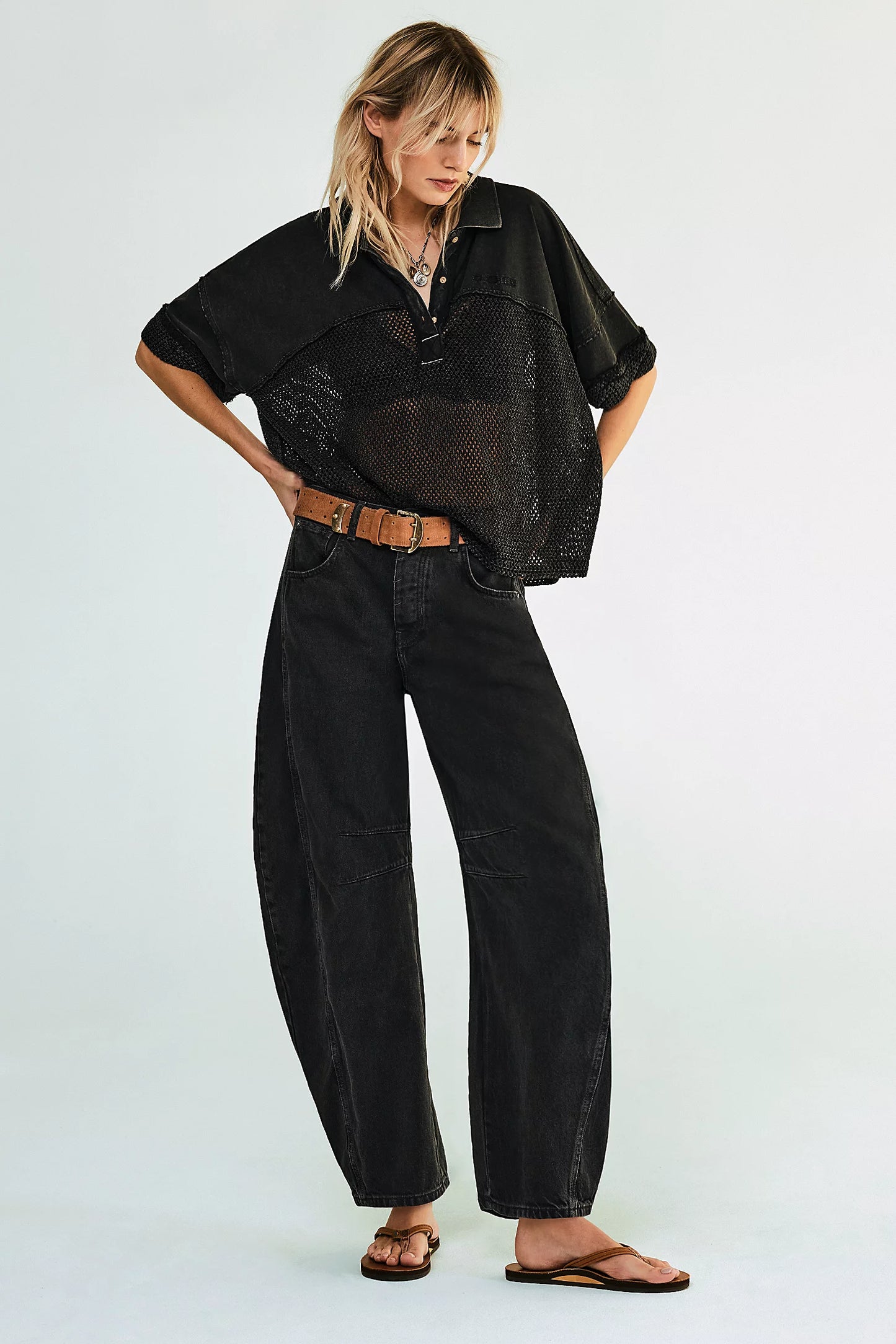 Free People Good Luck Barrel Jean - Soundwave