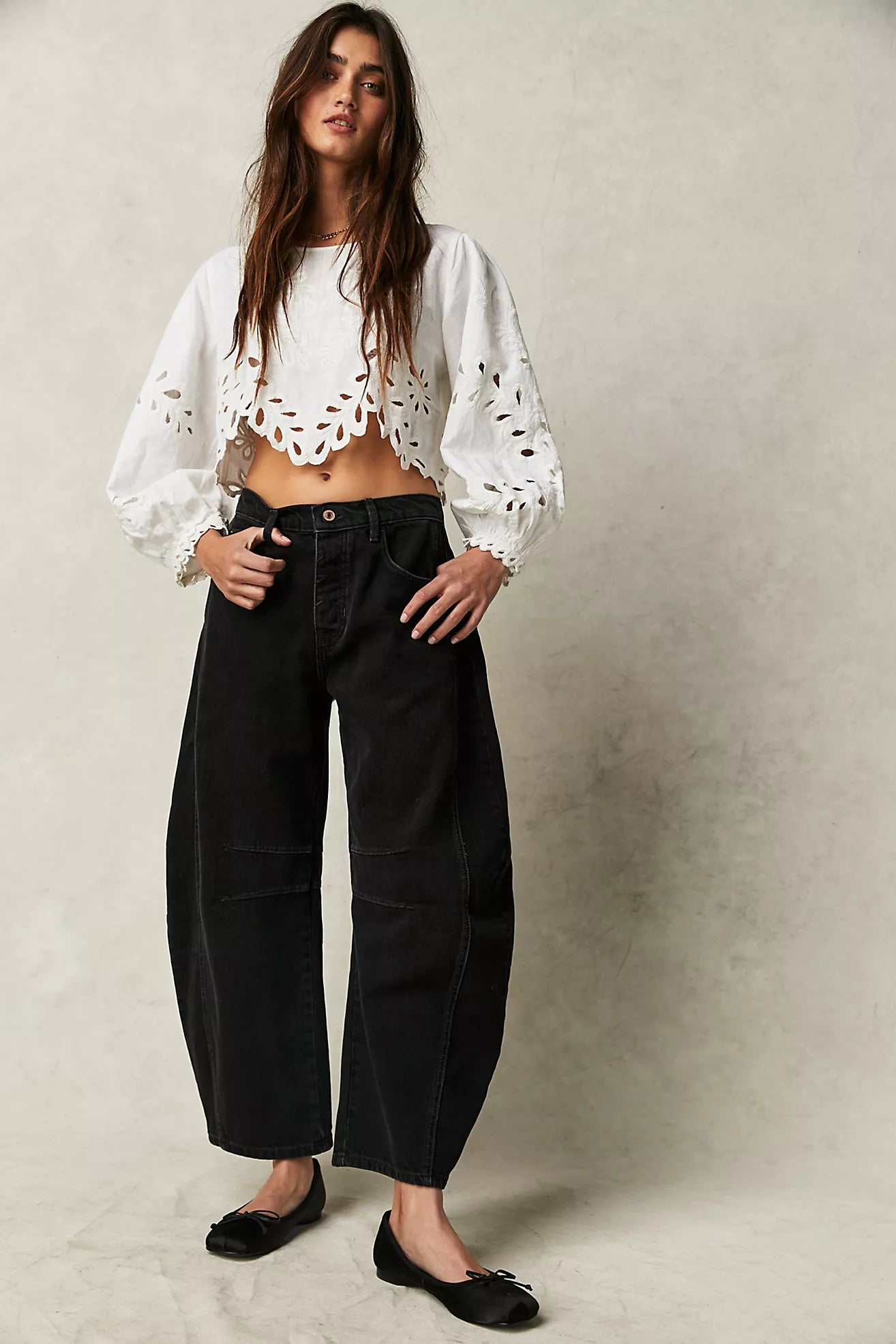 Free People Good Luck Barrel Jean - Soundwave