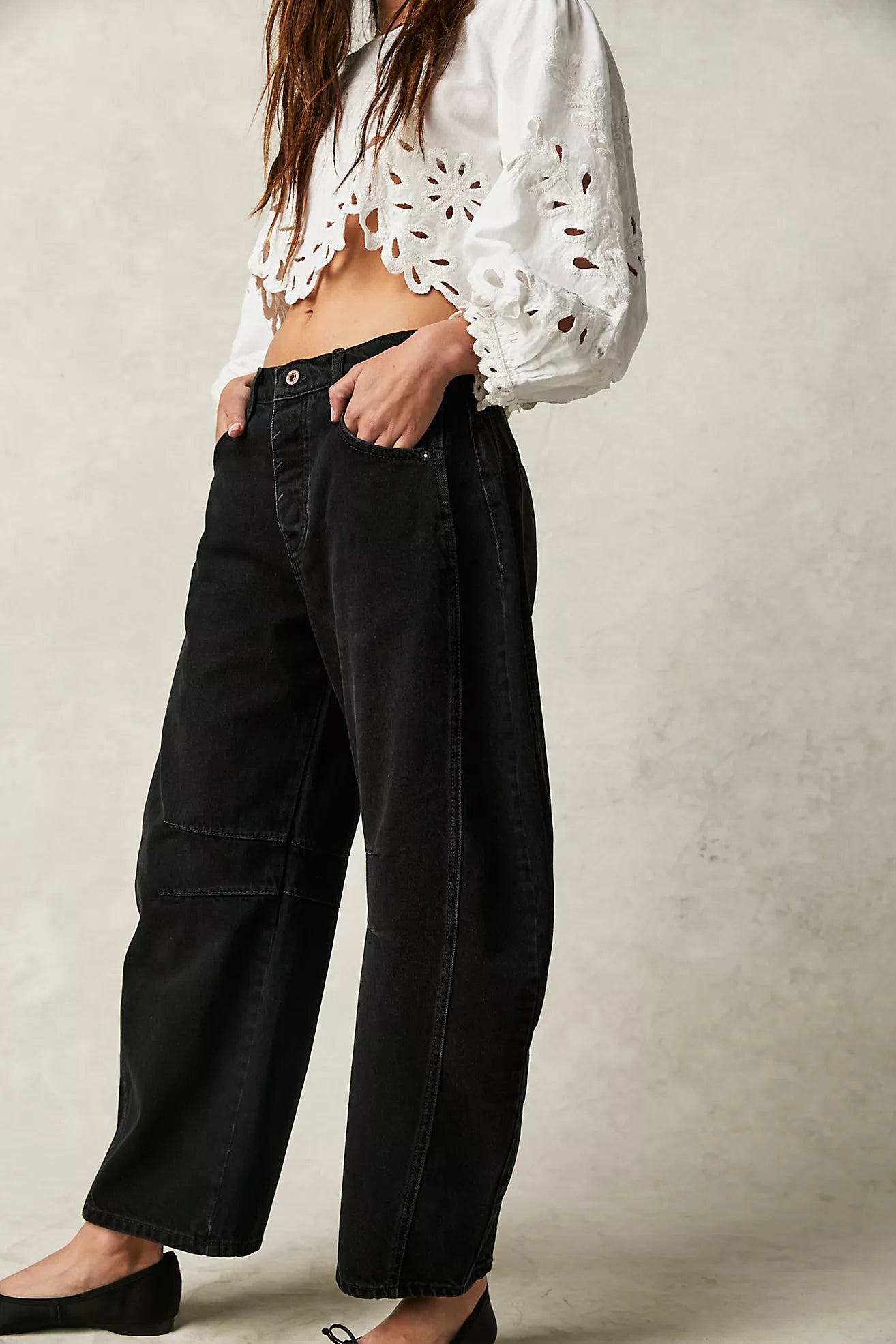 Free People Good Luck Barrel Jean - Soundwave