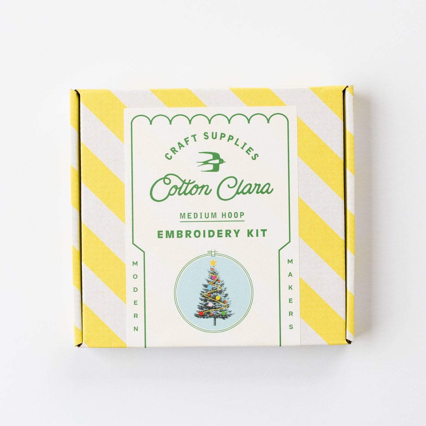 Embroidery Hoop Kit - Christmas Tree - Pink