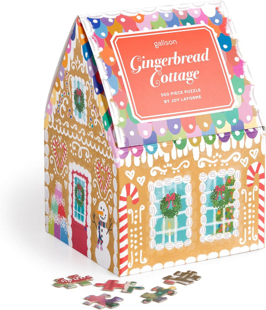 Puzzle - Joy Laforme Gingerbread Cottage 500 Piece House Puzzle