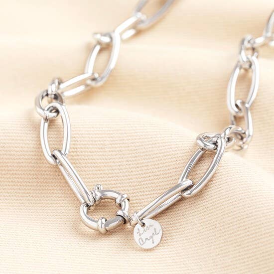 Chunky Paperclip Chain Necklace in Silver