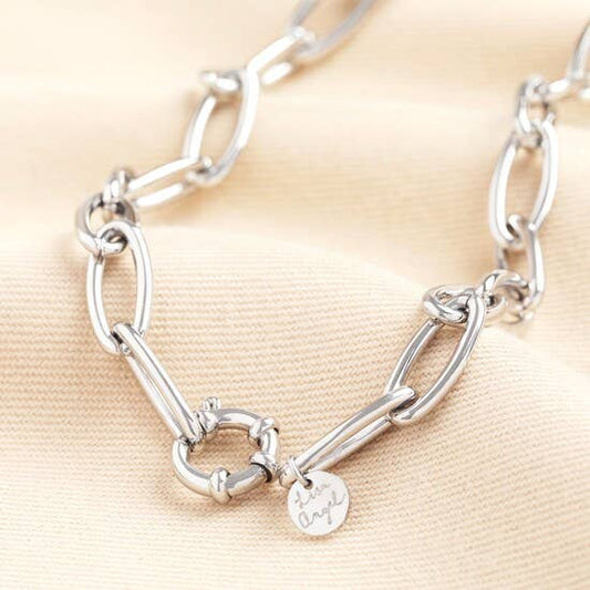 Chunky Paperclip Chain Necklace in Silver