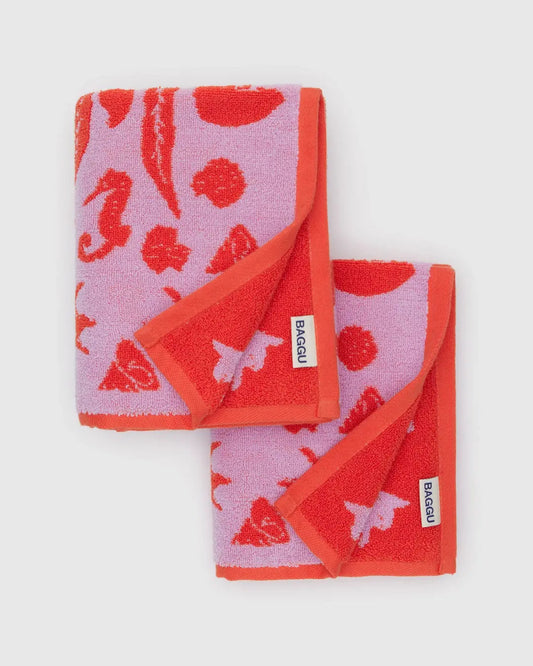 Hand Towel Set of 2 - Sea Shells