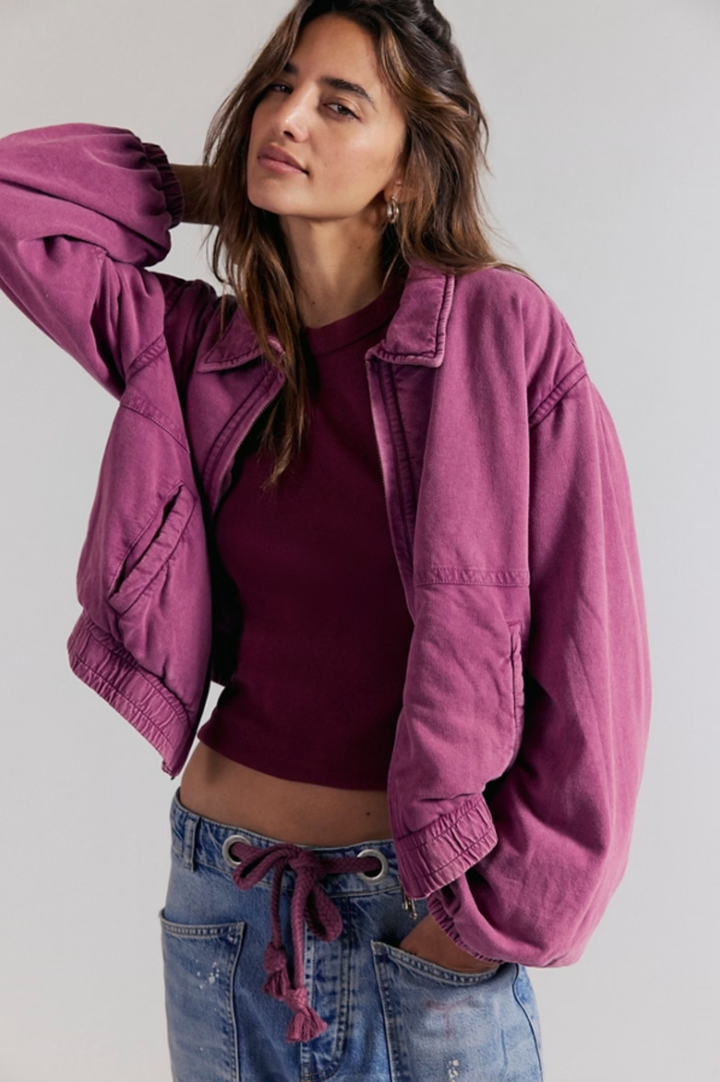Free People Birdie Washed Jacket