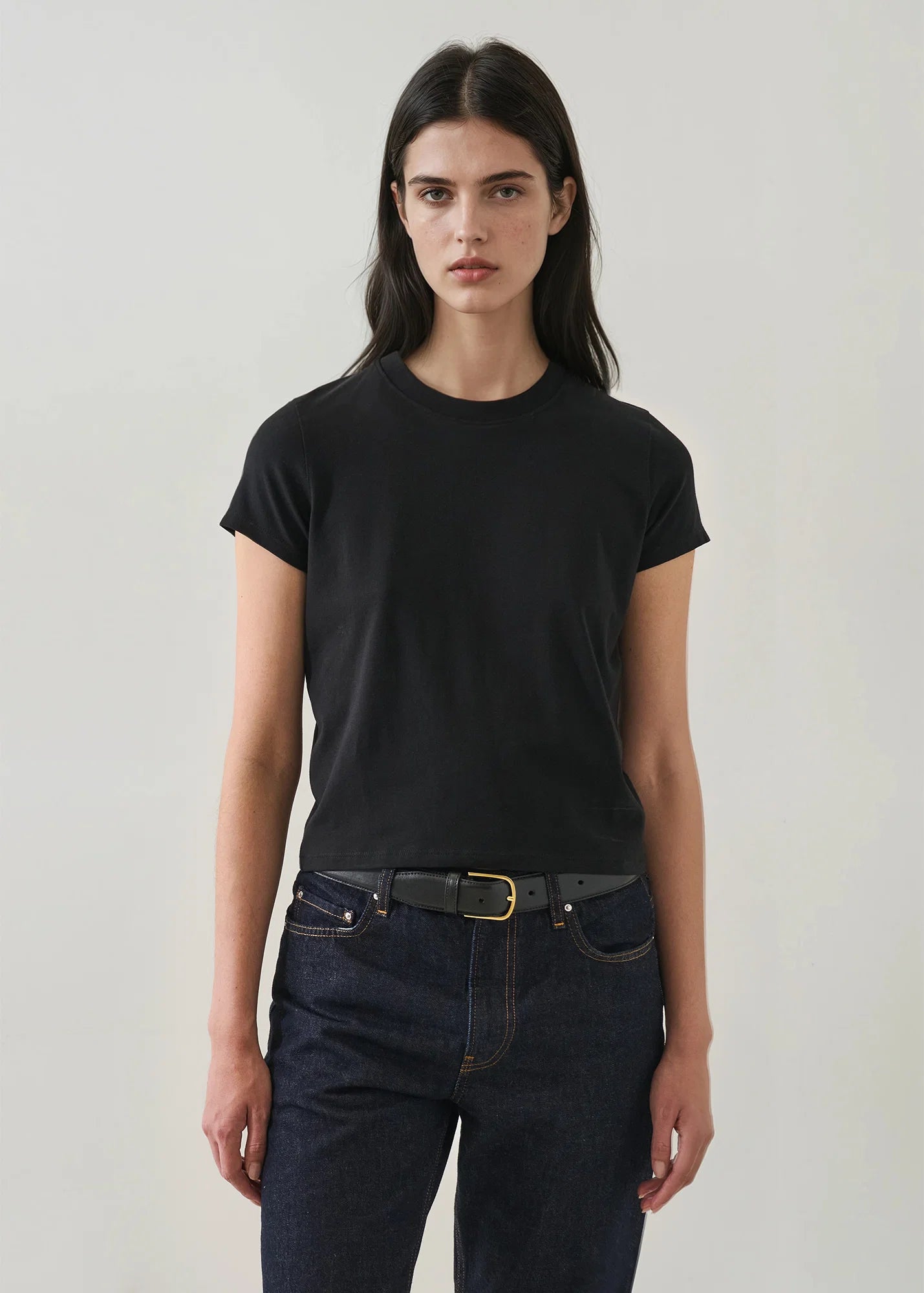 Assaraf Pima Classic Hi Neck Baby Tee