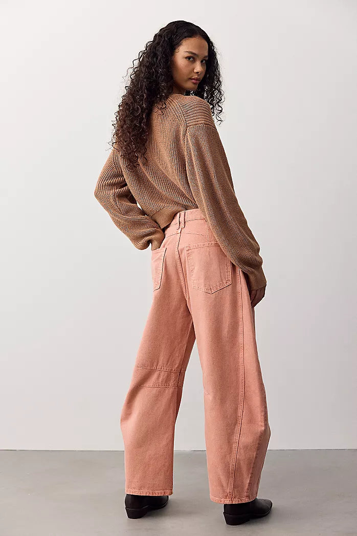 Free People Good Luck Barrel Jean