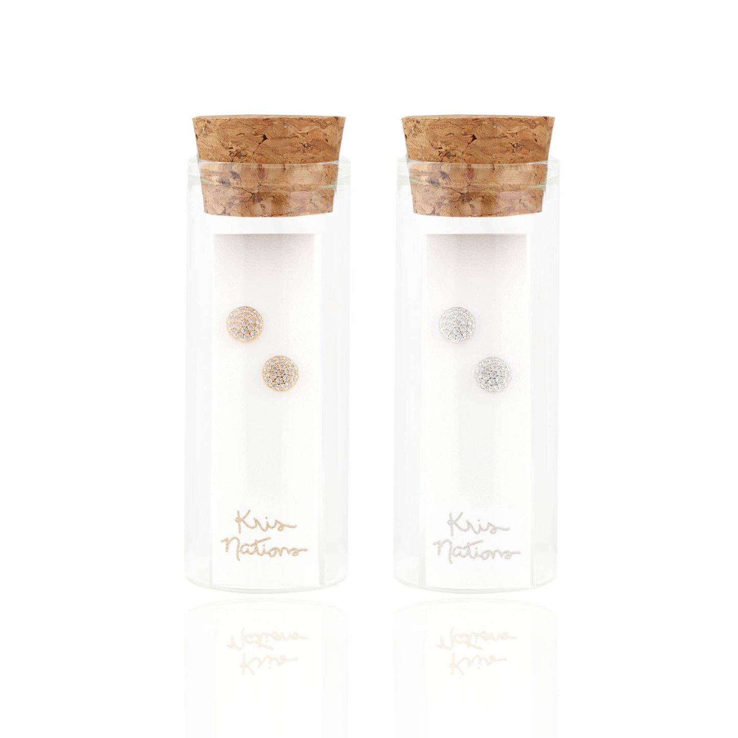 Earrings - Round Crystal Stud Earrings