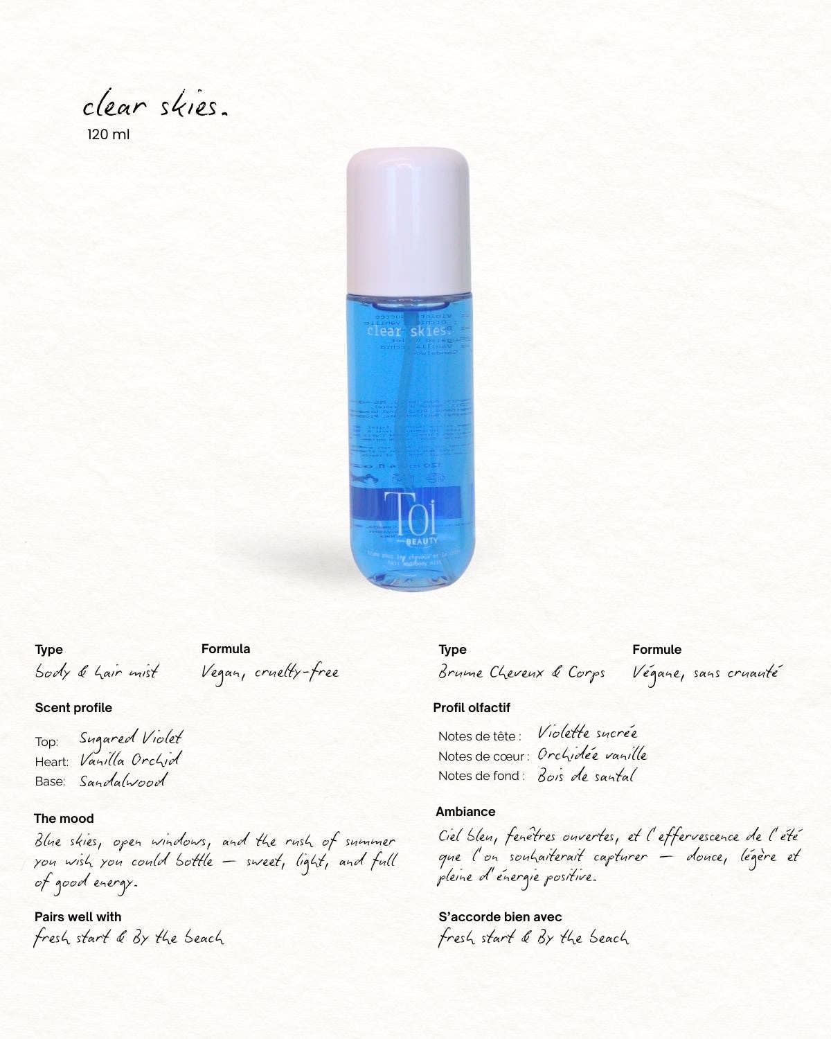 Hair and Body Spray Mist: Summer Nights / 50ml
