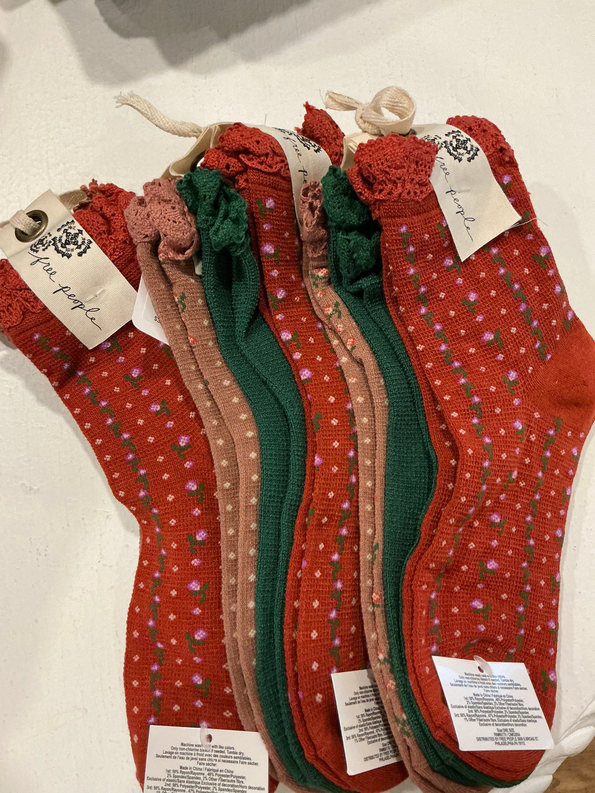 F.P Rosebud ruffle sock 3pk
