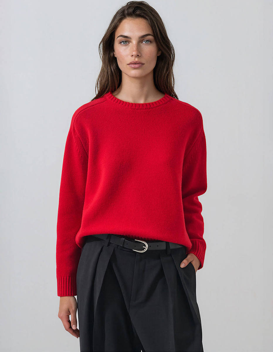 Assaraf Merino Cashmere Relaxed Crew