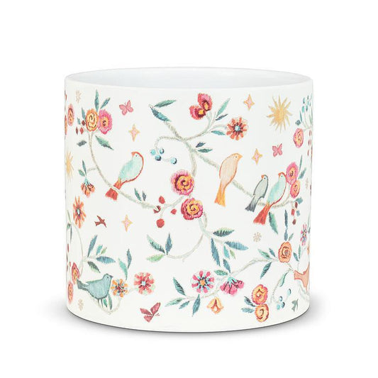 Large Tapestry Birds Planter