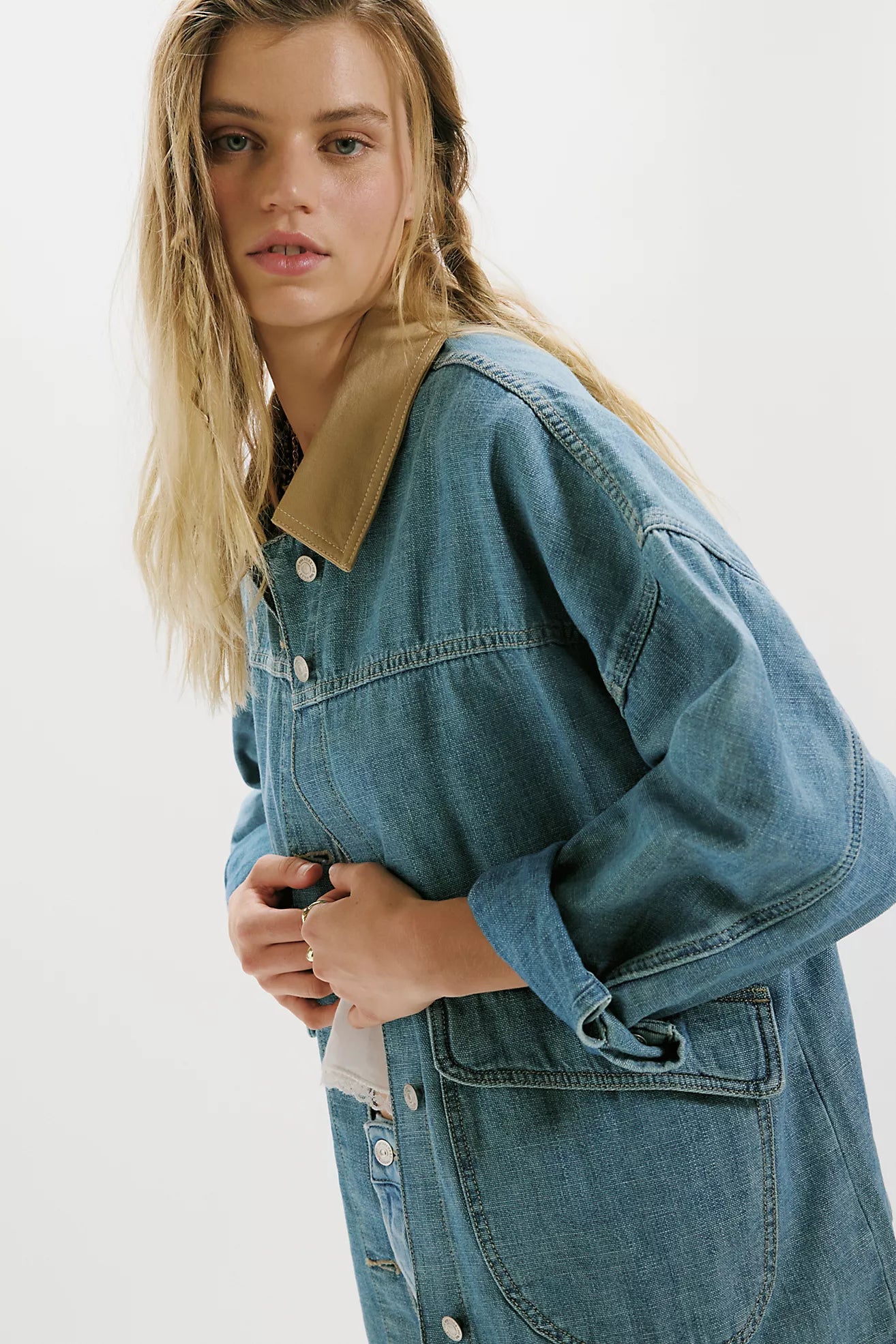 Free People Lemon Denim Jacket