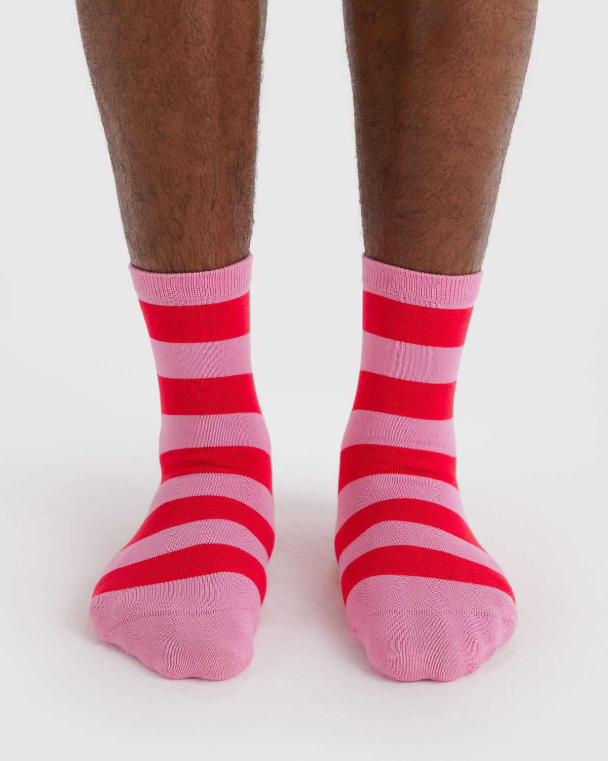 Baggu Crew Socks - Pink Stripe