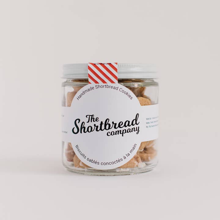 Mini Shortbread Cookies - Candy Cane
