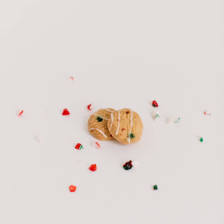 Mini Shortbread Cookies - Candy Cane