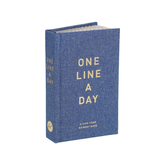 One Line A Day - blue canvas