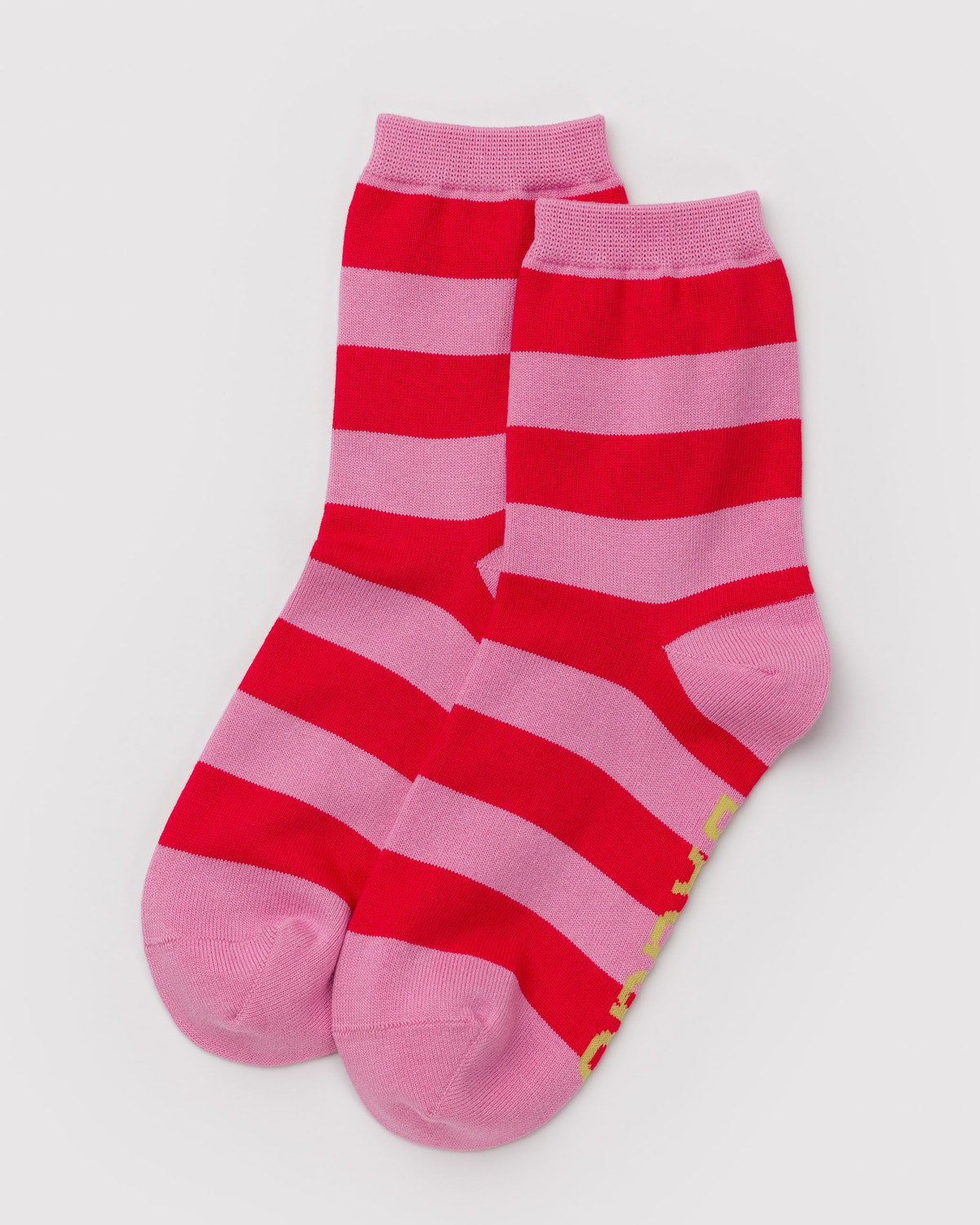 Baggu Crew Socks - Pink Stripe