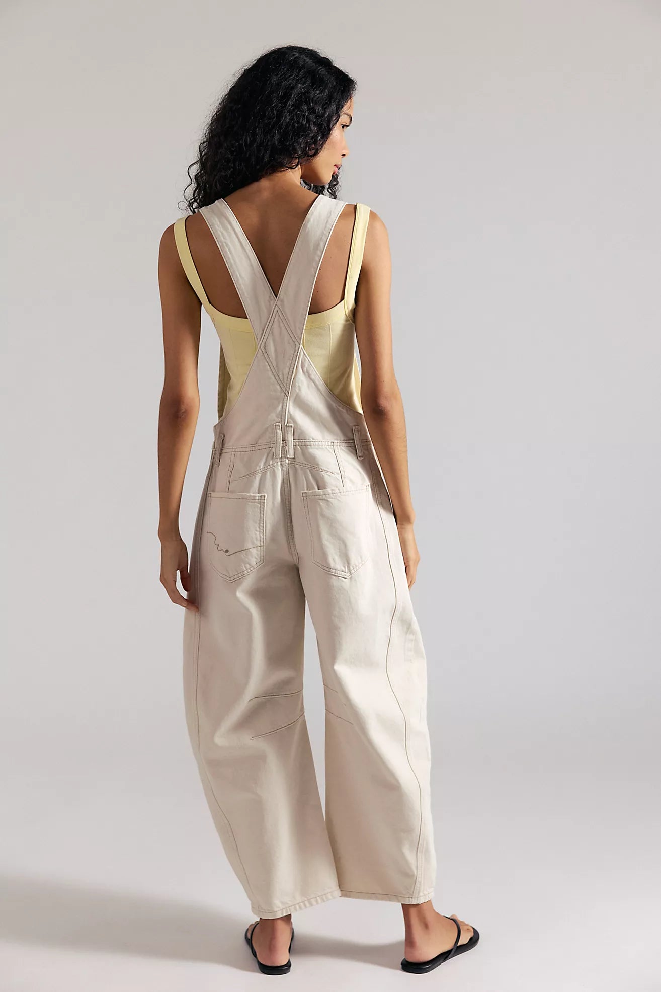 Free People Good Luck Barrel Overalls