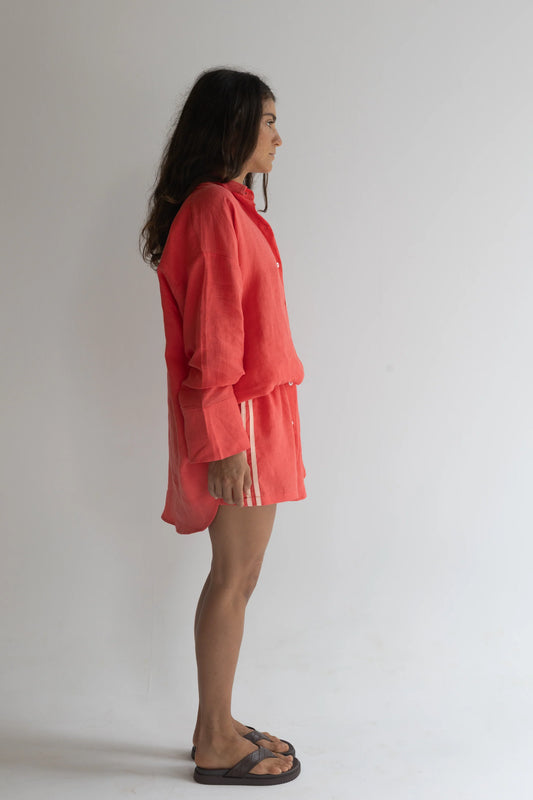 Locolinen Stripe short | Watermelon