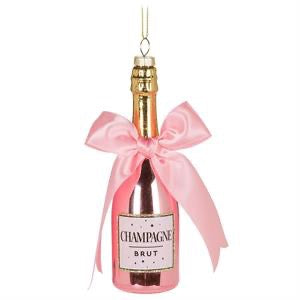 Ornament - Champagne Bottle w Bow