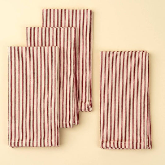 Red Ticking Napkins