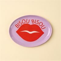 Bisou Bisou Enameled Tray