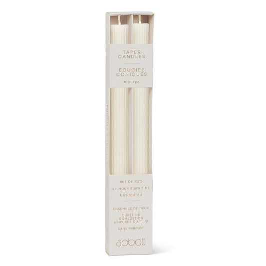 Taper Candle - Ribbed/Ivory