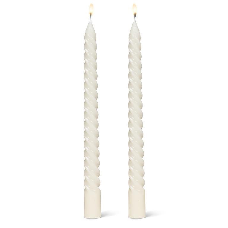 Taper Candle - Spiral/Ivory