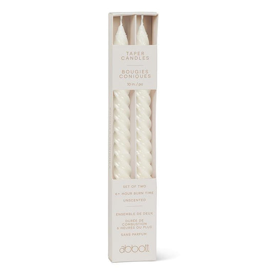 Taper Candle - Spiral/Ivory