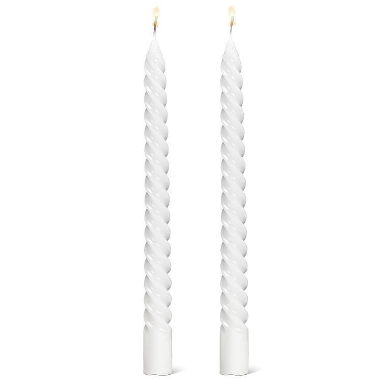 Taper Candle - Sprial/White