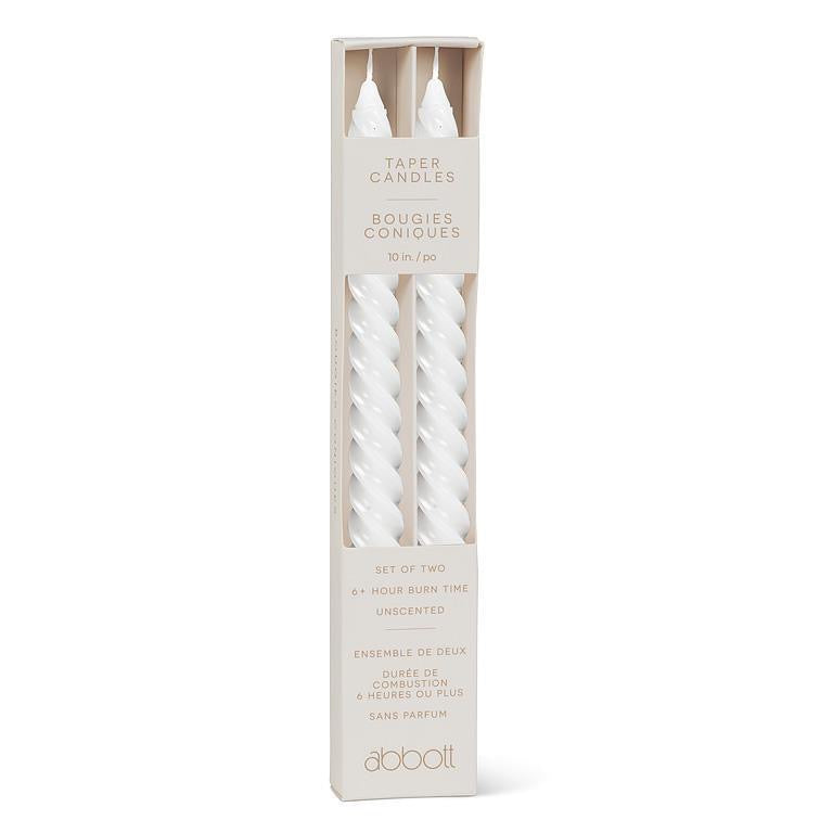 Taper Candle - Sprial/White