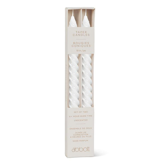 Taper Candle - Sprial/White