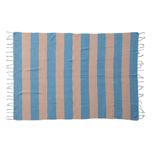 Throw - Blue & Tan
