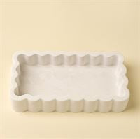 Scalloped  Rectangle Jewelry Plate