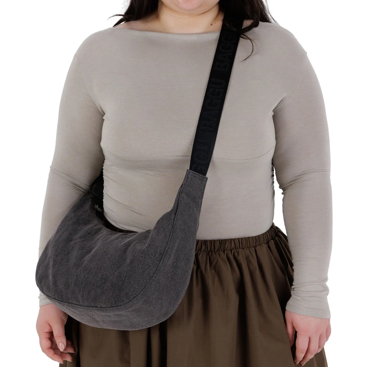 Medium Crescent Bag - Denim