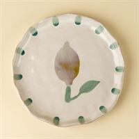 Painted Petals Plate L - Lemon