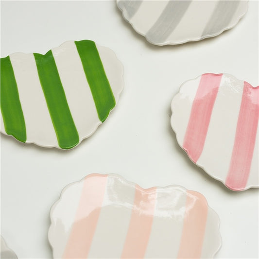Heart Shaped Stripe Plate