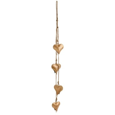 Hanging Gold Hearts