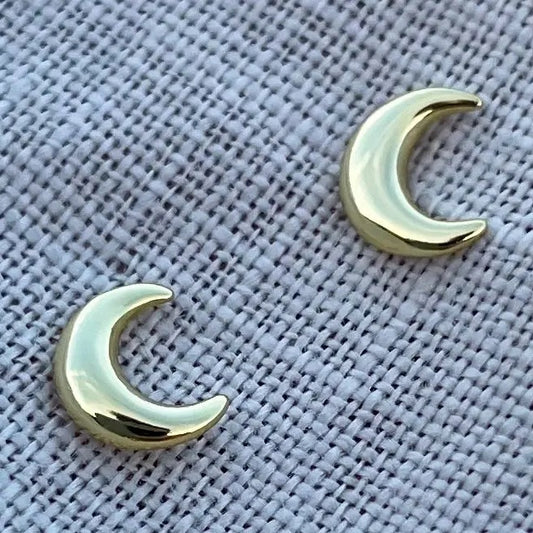 Crescent Studs- Gold