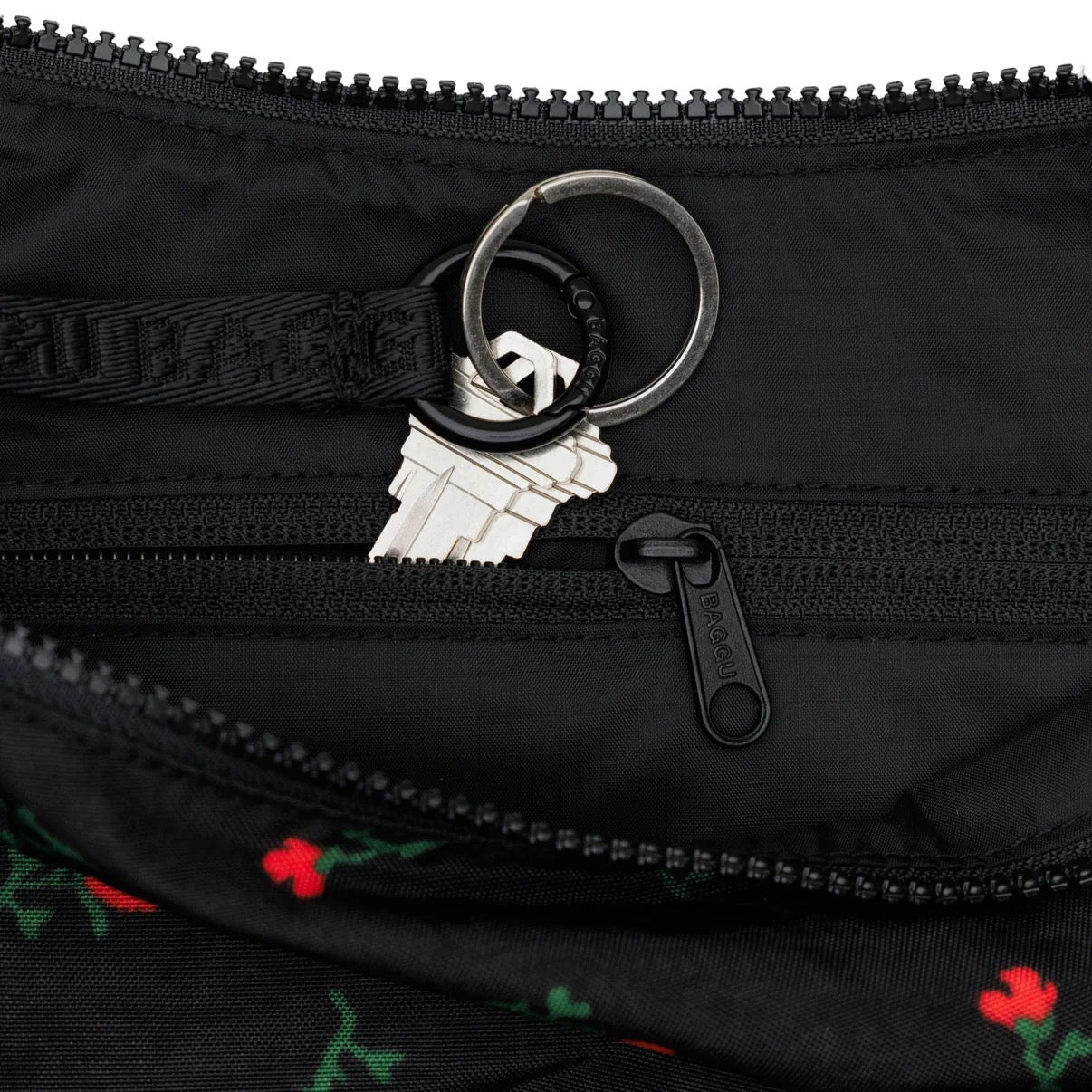 Medium Nylon Crescent Bag - Painted Wildflower