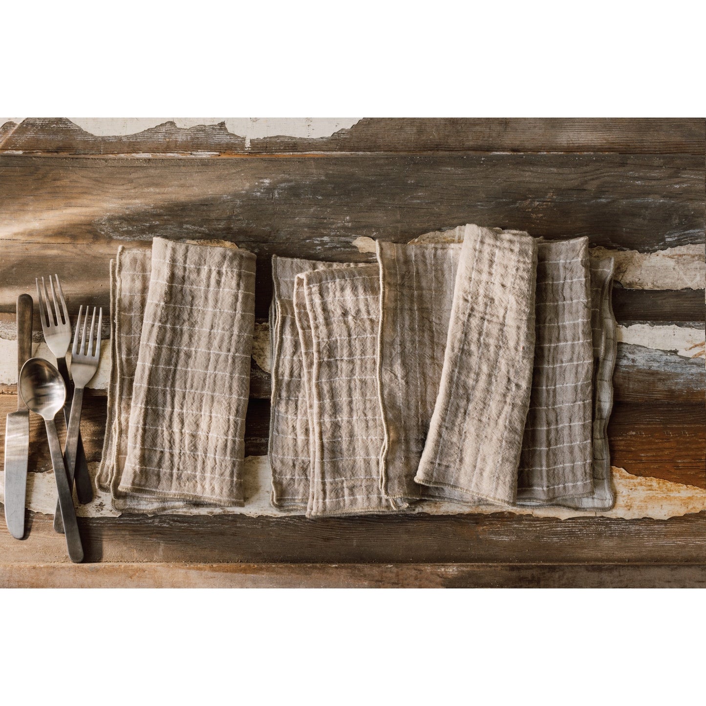 Napkins - Dove Gray Double Weave Set of 4
