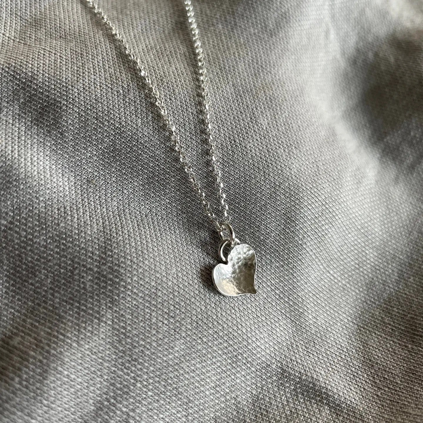 Full Heart Necklace | Silver