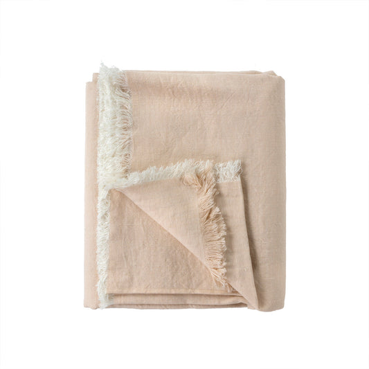 Linen Blend Tablecloth, Blush