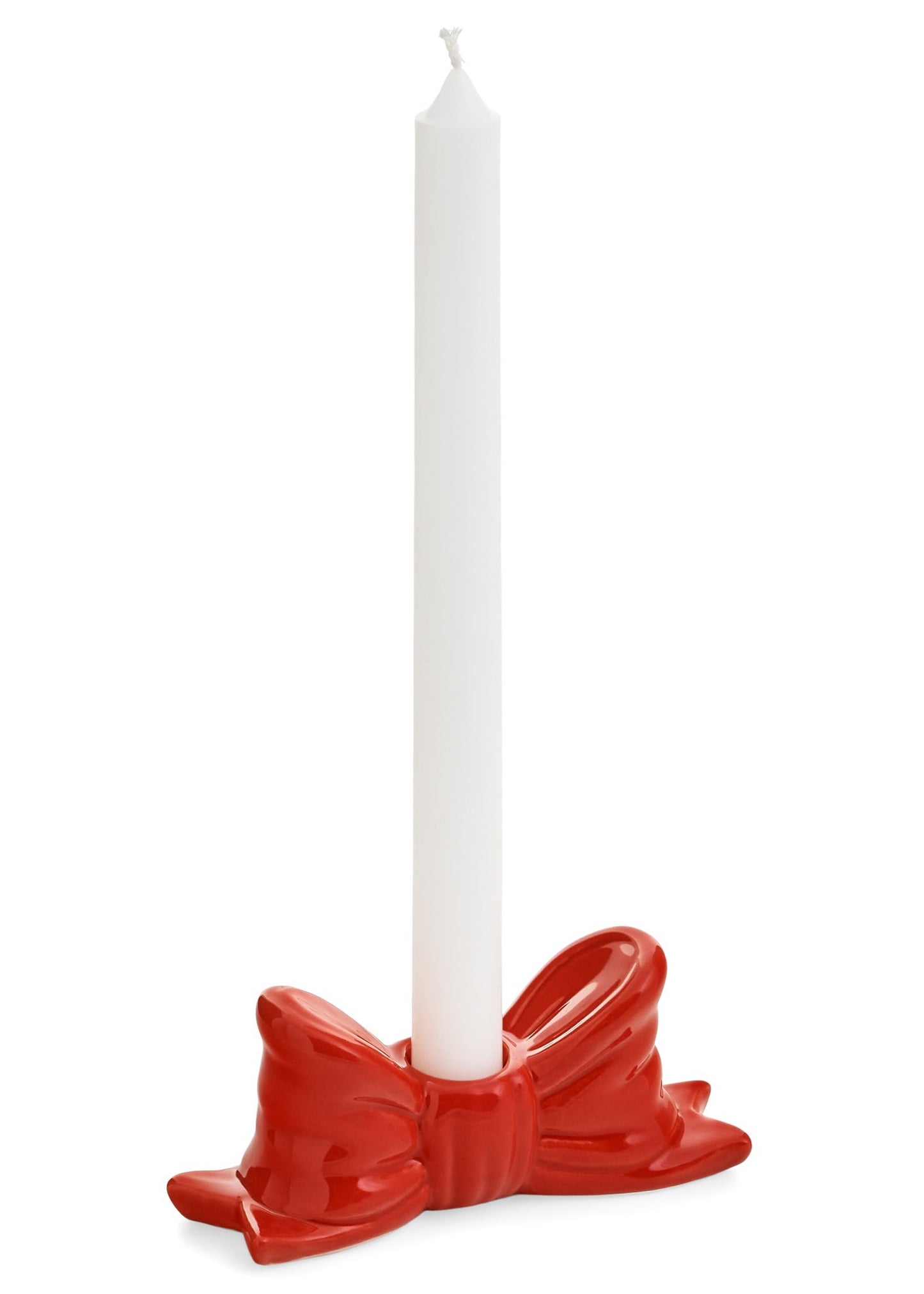 Bow Candle Holder -  RED