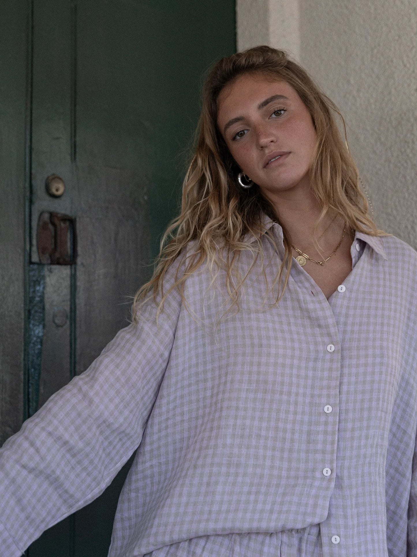 Locolinen Shirt | Lilac check