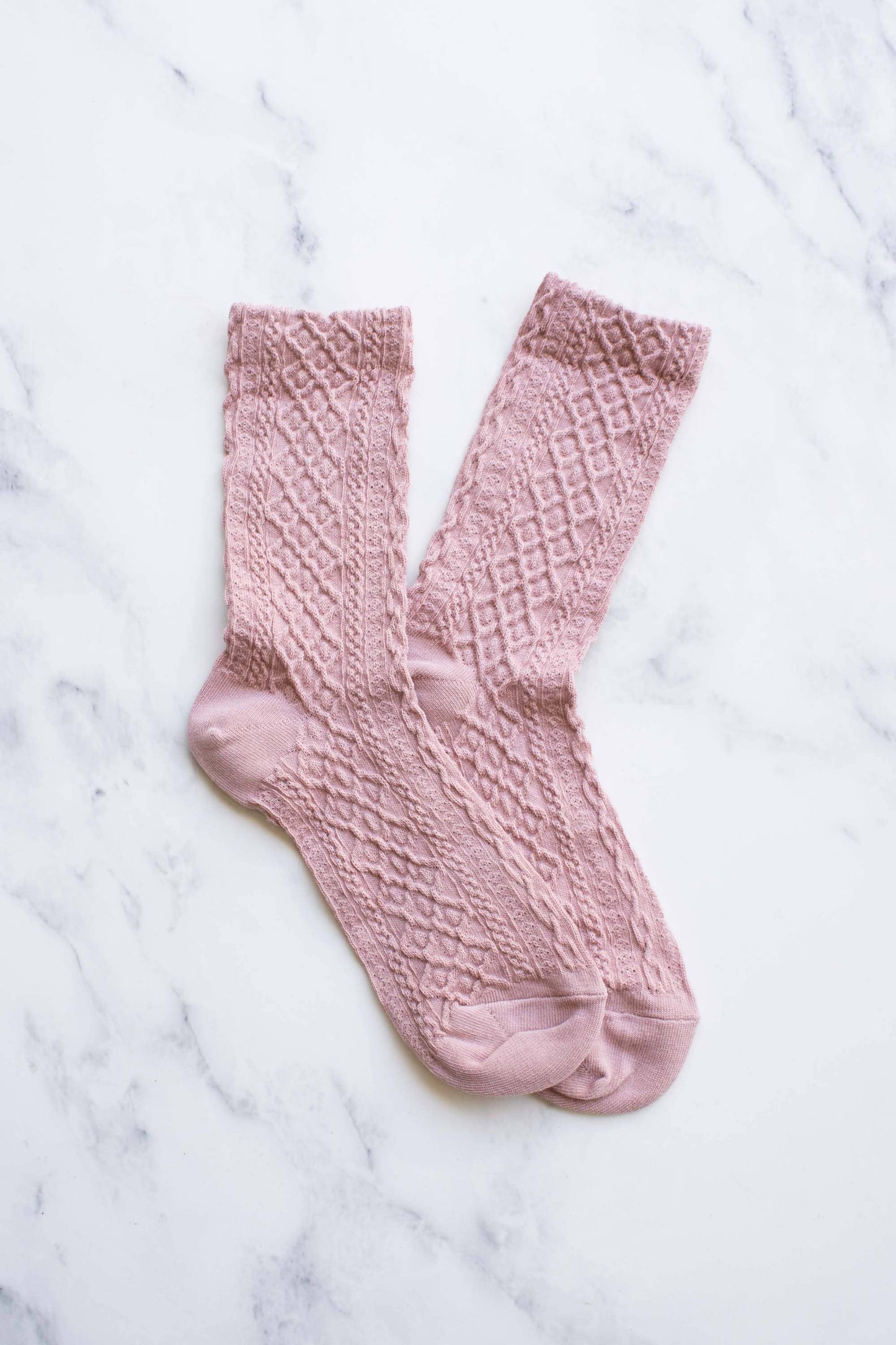 Women's Honeycomb Casual Socks: Oatmeal
